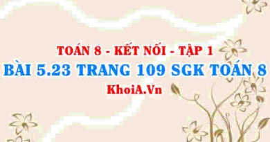 Bài 5.23 trang 109 SGK Toán 8 tập 1 Kết nối tri thức